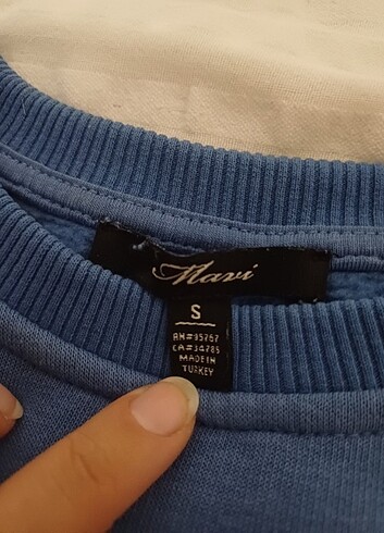 s Beden Mavi Oversize Sweatshirt
