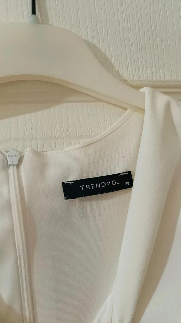 Beyaz Midi Modern Klasik Kadın Elbise - Görsel 2