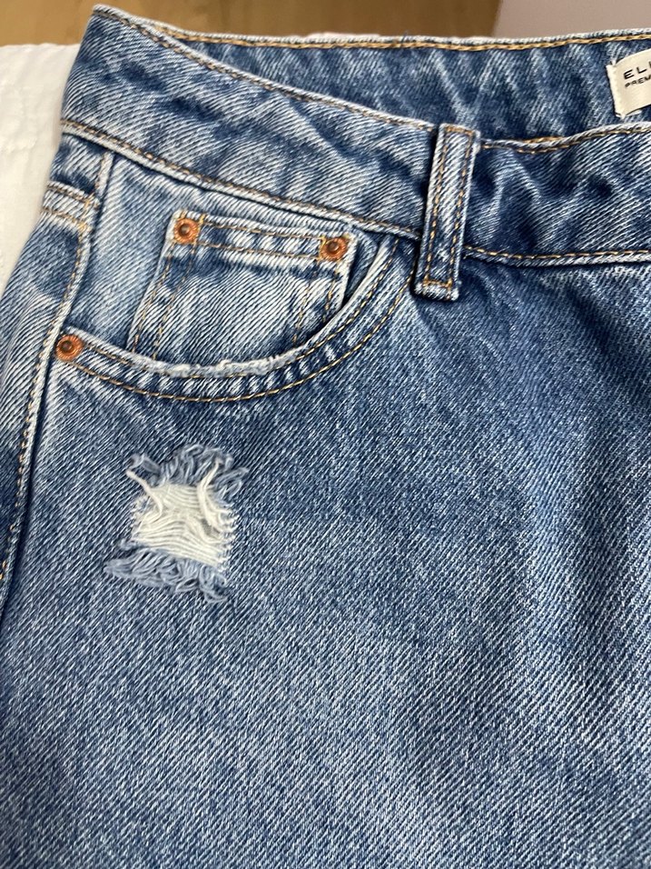 Gri kesimli Bol Kesim Kadın Midi Jean - Görsel 4