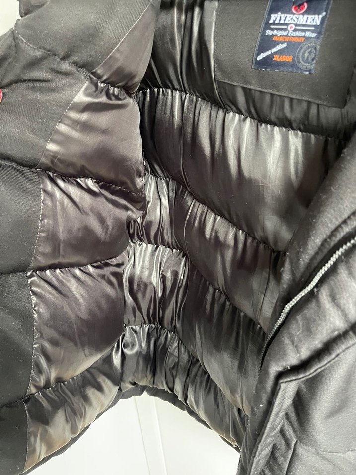 Siyah Kürklü Erkek Midi Mont - Görsel 4