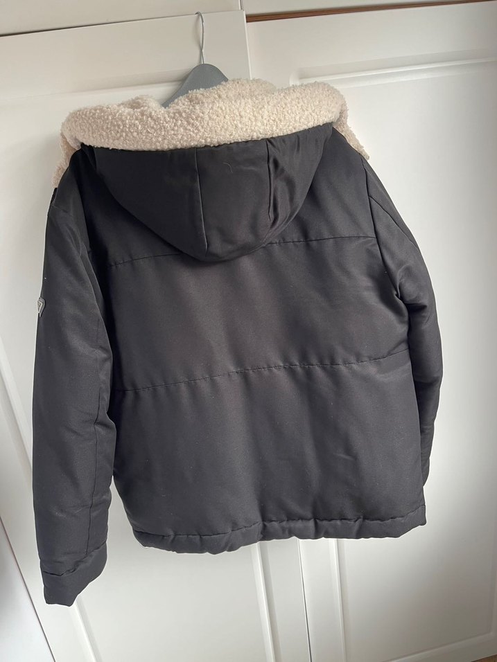 Siyah Kürklü Erkek Midi Mont - Görsel 5