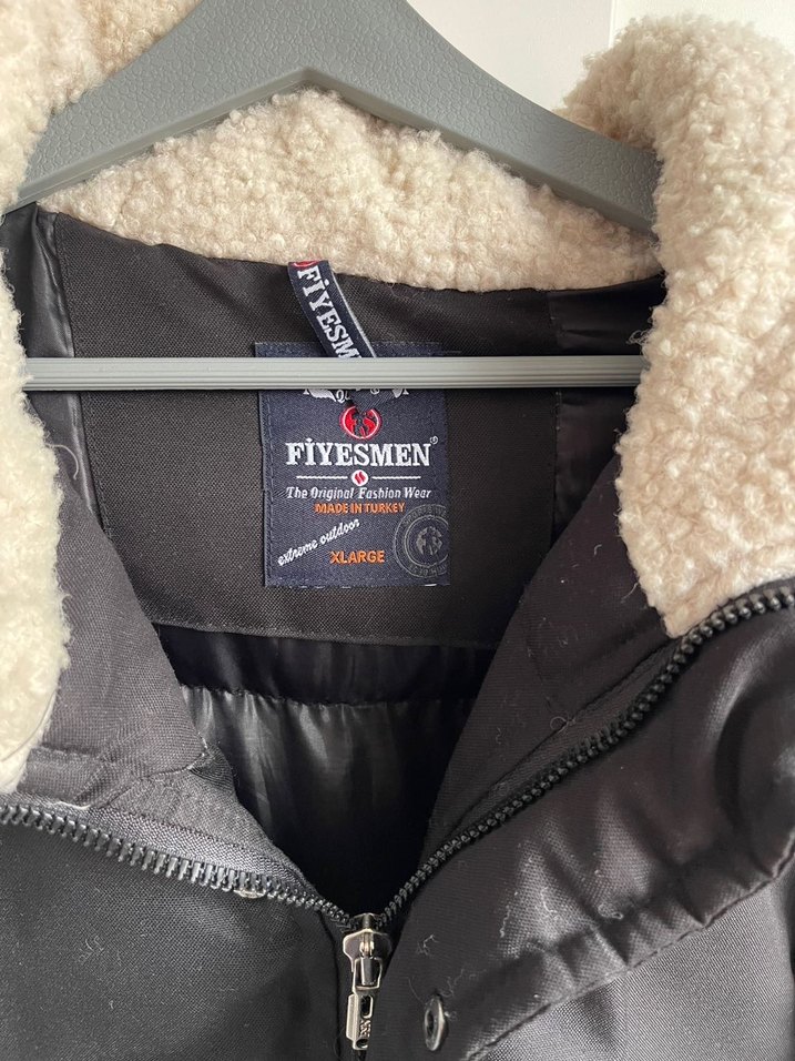 Siyah Kürklü Erkek Midi Mont - Görsel 3