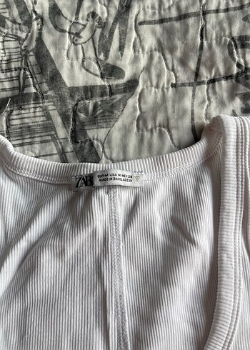 ZARA Kadın Beyaz Kolsuz Basic Atlet - Görsel 2