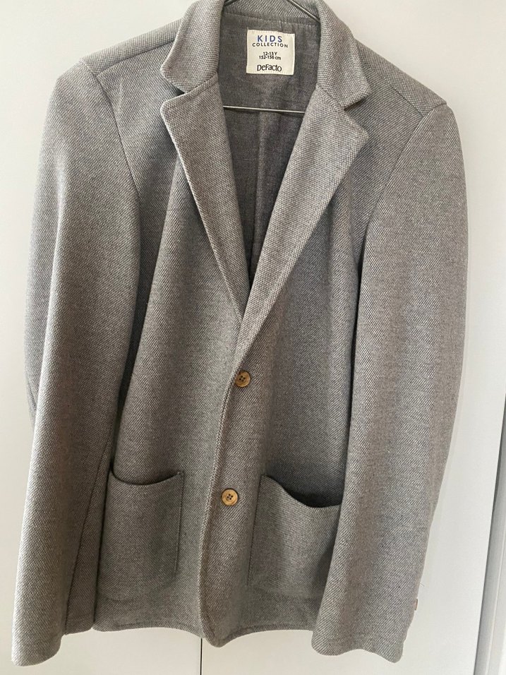 DeFacto Çocuk Gri Melanj Blazer Ceket — görsel 3/3