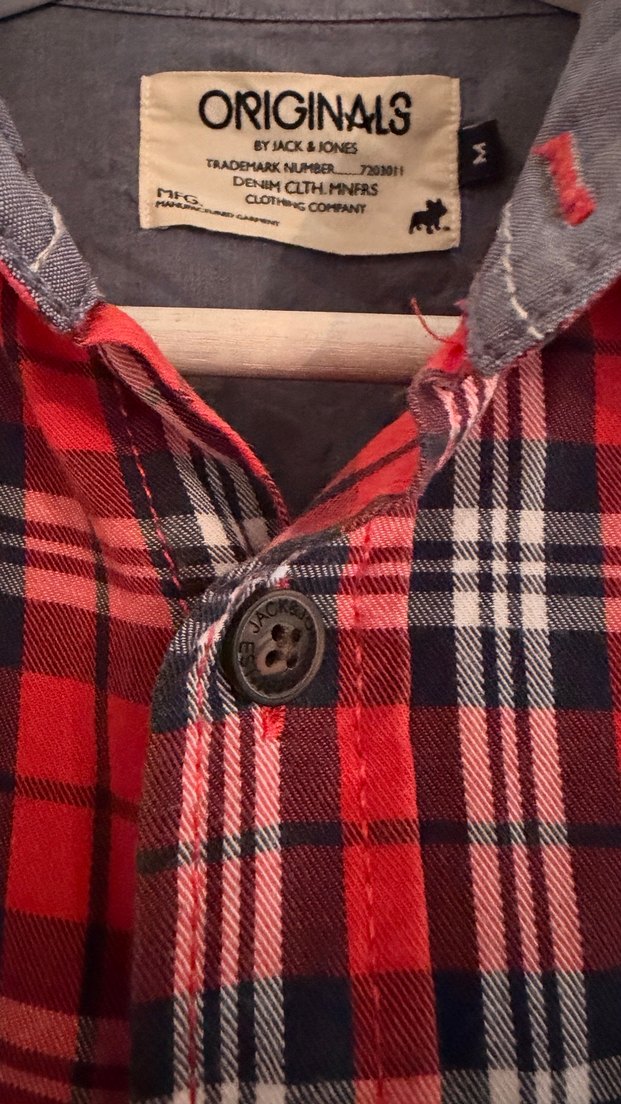 Erkek Kırmızı Ekose Uzun Kollu Gömlek - Görsel 3