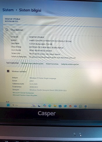 Gri Casper Laptop - Görsel 4