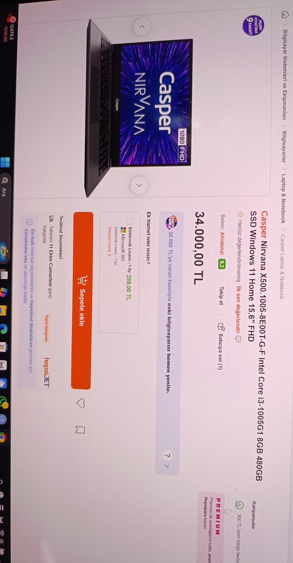 Gri Casper Laptop - Görsel 5