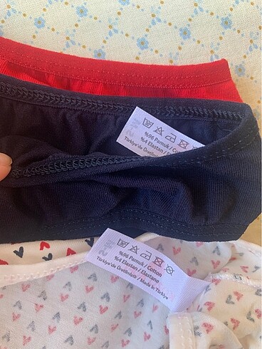 s Beden çeşitli Renk Pamuk 3lü Külot Slip