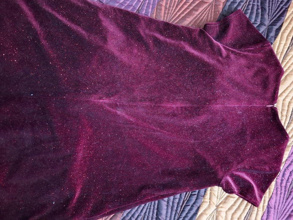 Kısa Kollu Mor Kız Çocuk Elbise - Görsel 2