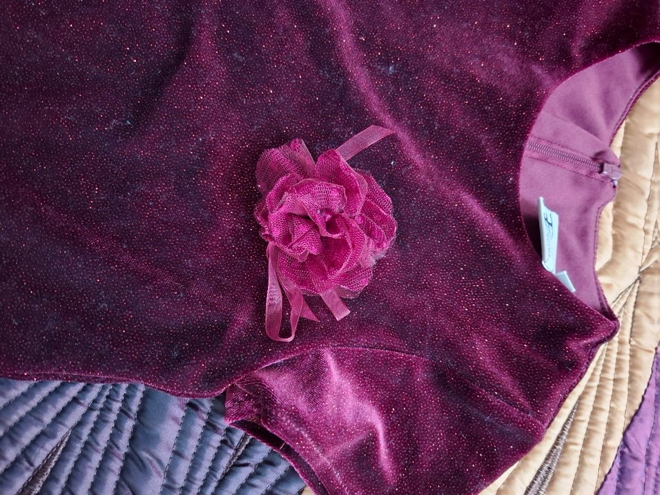 Kısa Kollu Mor Kız Çocuk Elbise - Görsel 3