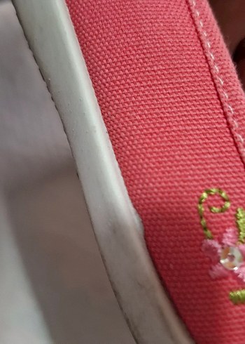 Nakışlı, Düğmeli Pembe Kız Babet - Görsel 3