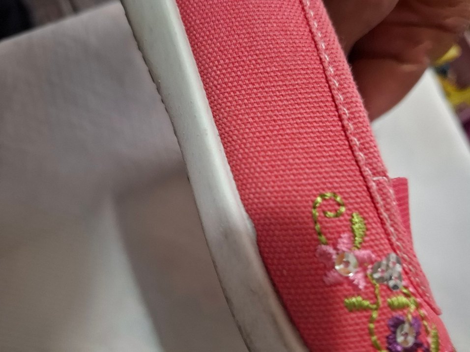 Nakışlı, Düğmeli Pembe Kız Babet - Görsel 3