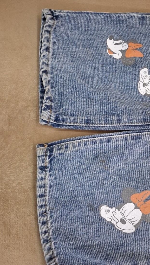 Renkli Baskılı Kız Kot Pantolon - Görsel 4