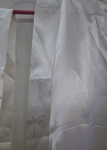 Kadın Beyaz Uzun Saten Sabahlık - Görsel 3