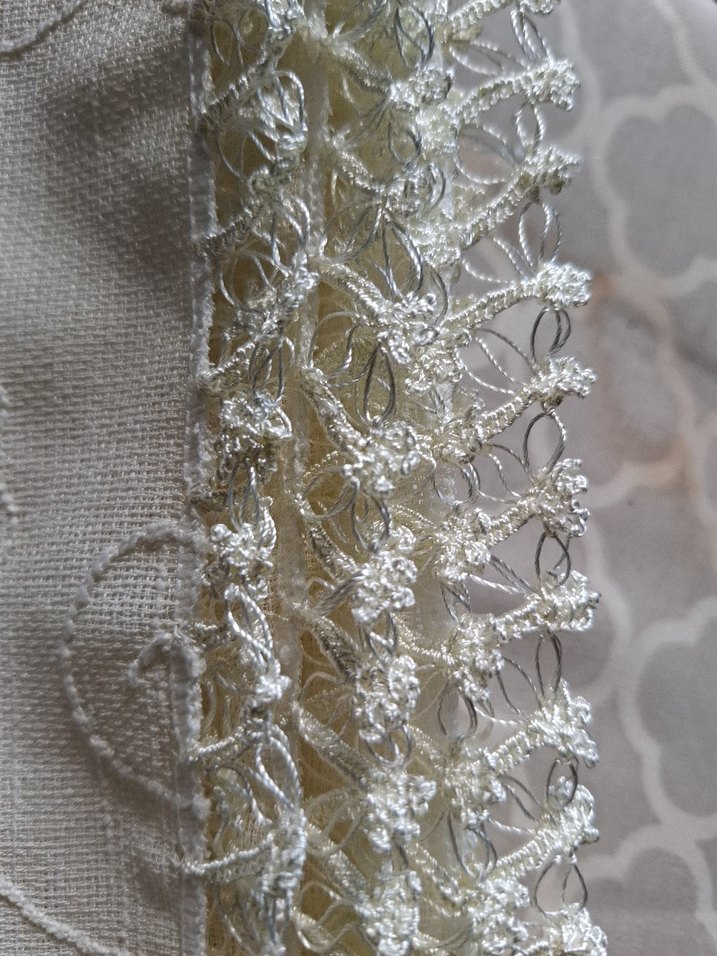 Keten krem rengi iğne oyalı runner,sıfır ürün - Görsel 2