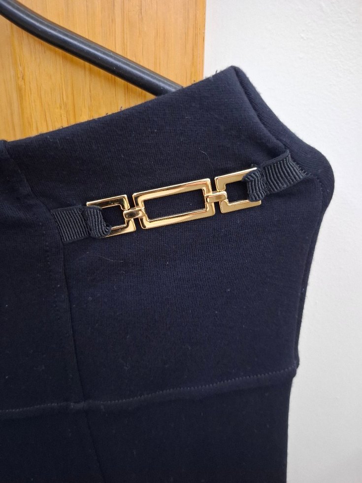 Siyah Uzun Salaş Drapeli Etek - Görsel 4