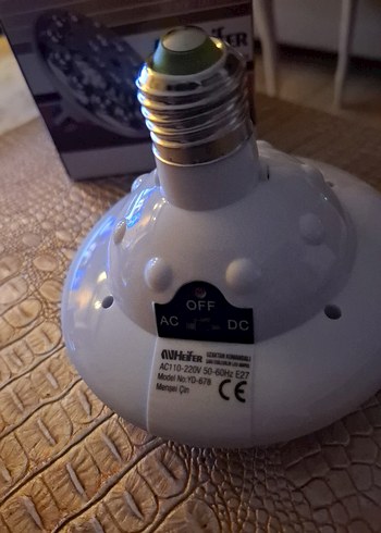 Diger Beyaz Şarj Edilebilir LED Ampul - Görsel 6