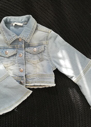 24-36 Ay Beden BG Store Kız bebek kot yelek