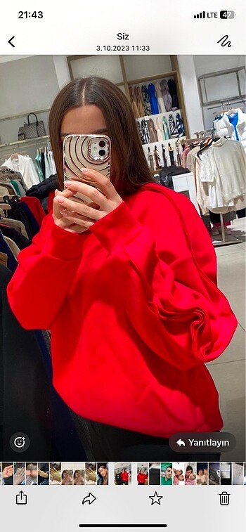 Kırmızı sweatshirt