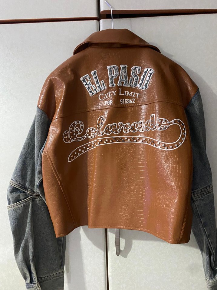 Kahverengi Kemerli Deri Ceket - Görsel 2
