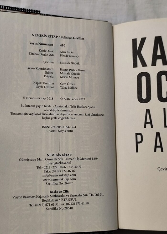 Kanlı Ocak Ciltli Şömizli Polisiye Gerilim - Görsel 3