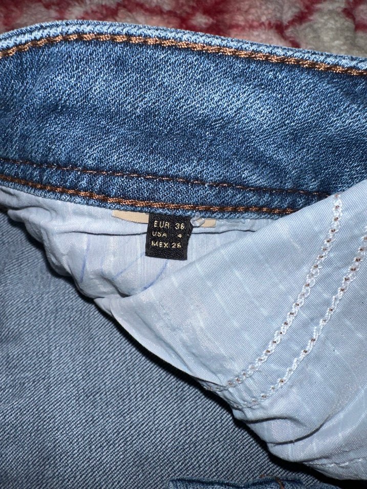 Kadın Mavi Denim Midi Boy Jean — görsel 8/9