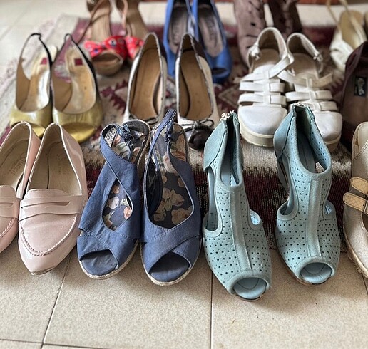38 Beden Yazlık kışlık sandalet ince topuk kadın ayakkabıları