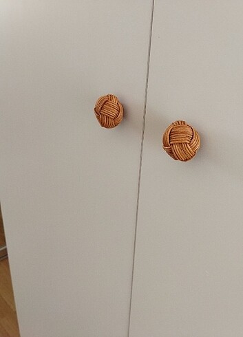 Beden Renk Açık meşe vernikli rattan yuvarlak kulp