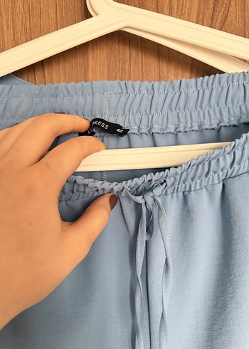 Mavi Bağcıklı Rahat Kadın Eşofman Takımı - Görsel 12