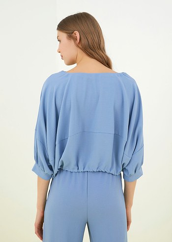 Mavi Bağcıklı Rahat Kadın Eşofman Takımı - Görsel 6