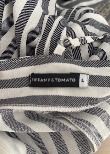 Çizgili, Askılı Kadın Tulum, Kemerli - Görsel 4