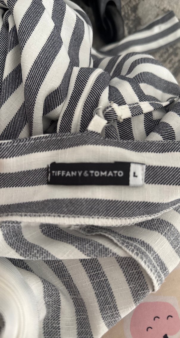 Çizgili, Askılı Kadın Tulum, Kemerli - Görsel 4