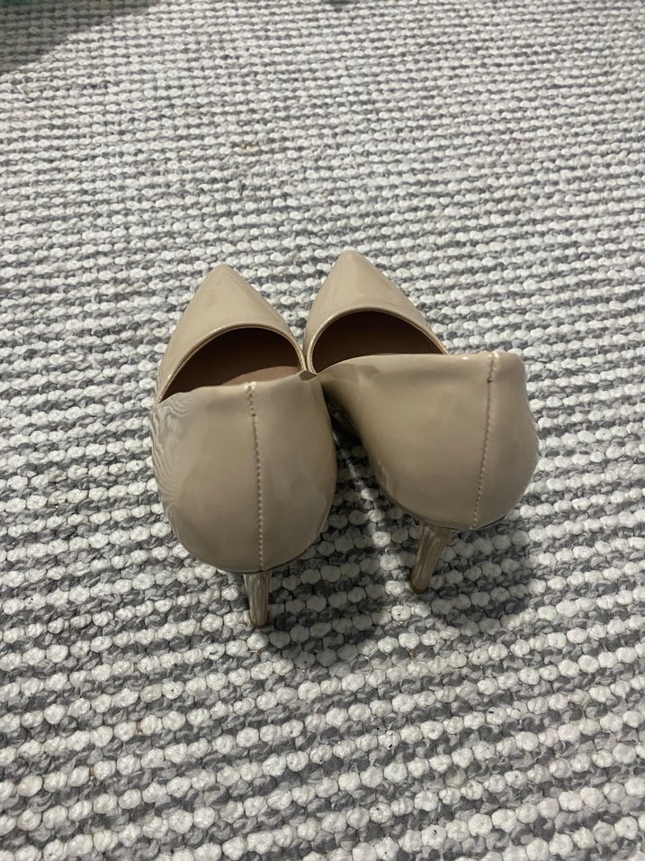 Bej Yılan Desenli Stiletto Topuklu Kadın Ayakkabı - Görsel 2