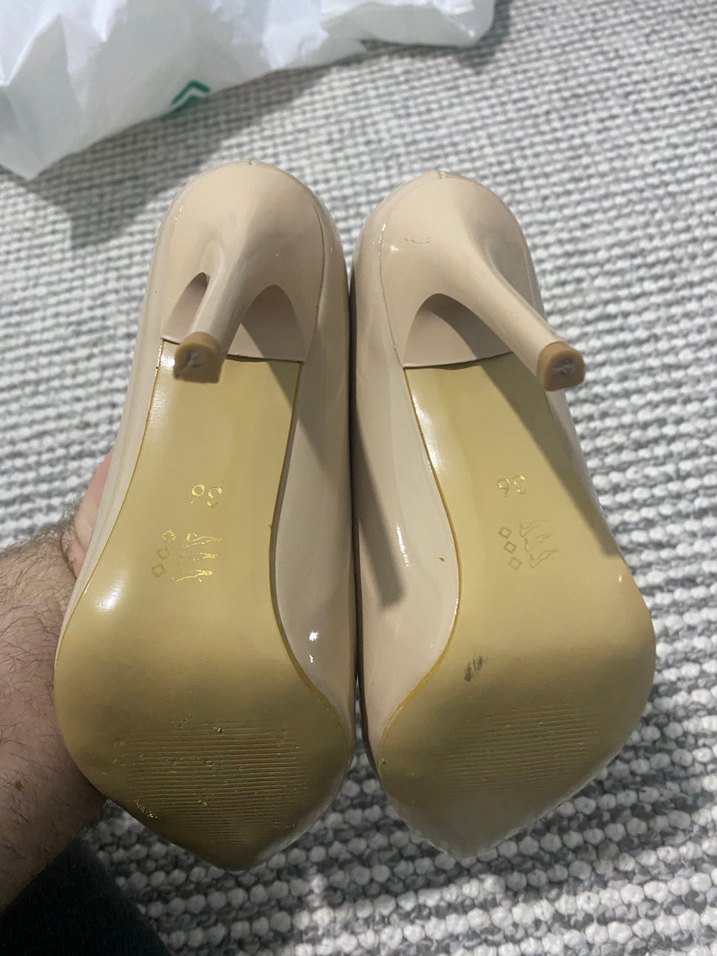 Bej Yılan Desenli Stiletto Topuklu Kadın Ayakkabı - Görsel 3