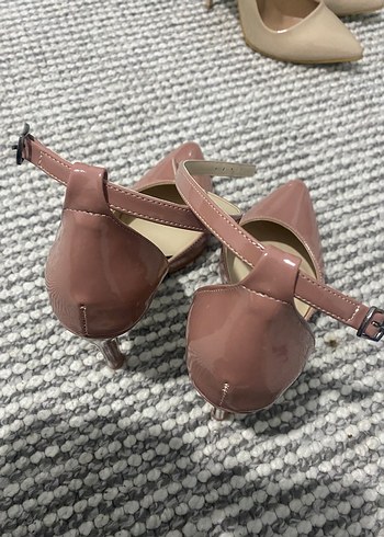 Pembe Bağcıklı Stiletto Kadın Ayakkabı - Görsel 2