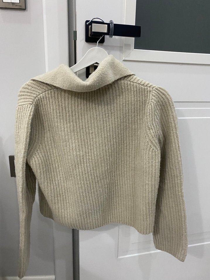 Mango xs Bej Örgü Kadın Hırka - Görsel 2