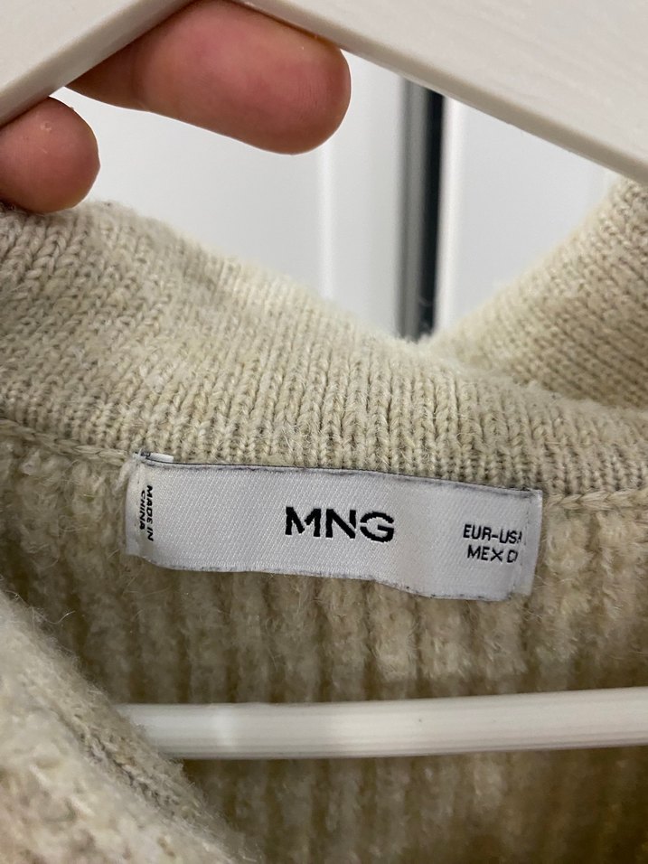 Mango xs Bej Örgü Kadın Hırka - Görsel 3