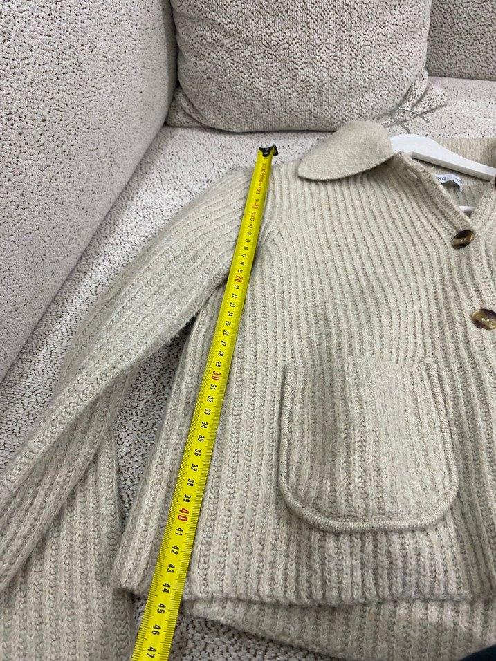 Mango xs Bej Örgü Kadın Hırka - Görsel 4