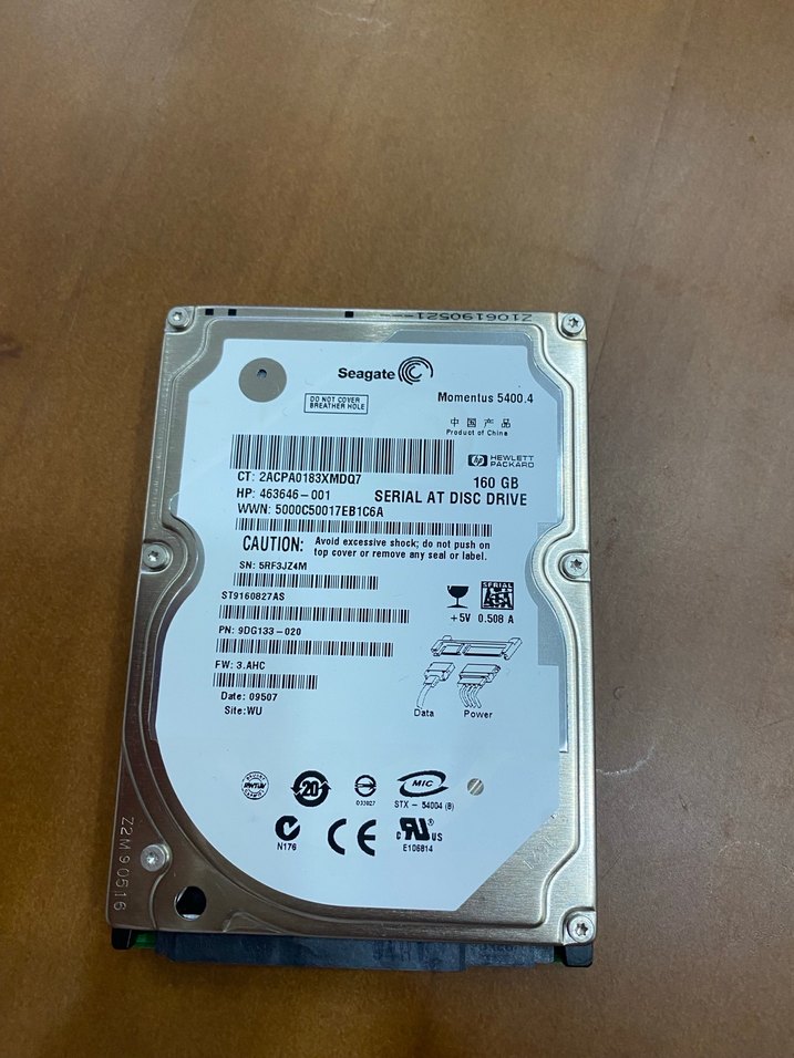 Seagate 2.5" 160 GB Dizüstü Bilgisayar Sabit Disk Sürücüsü - Görsel 3
