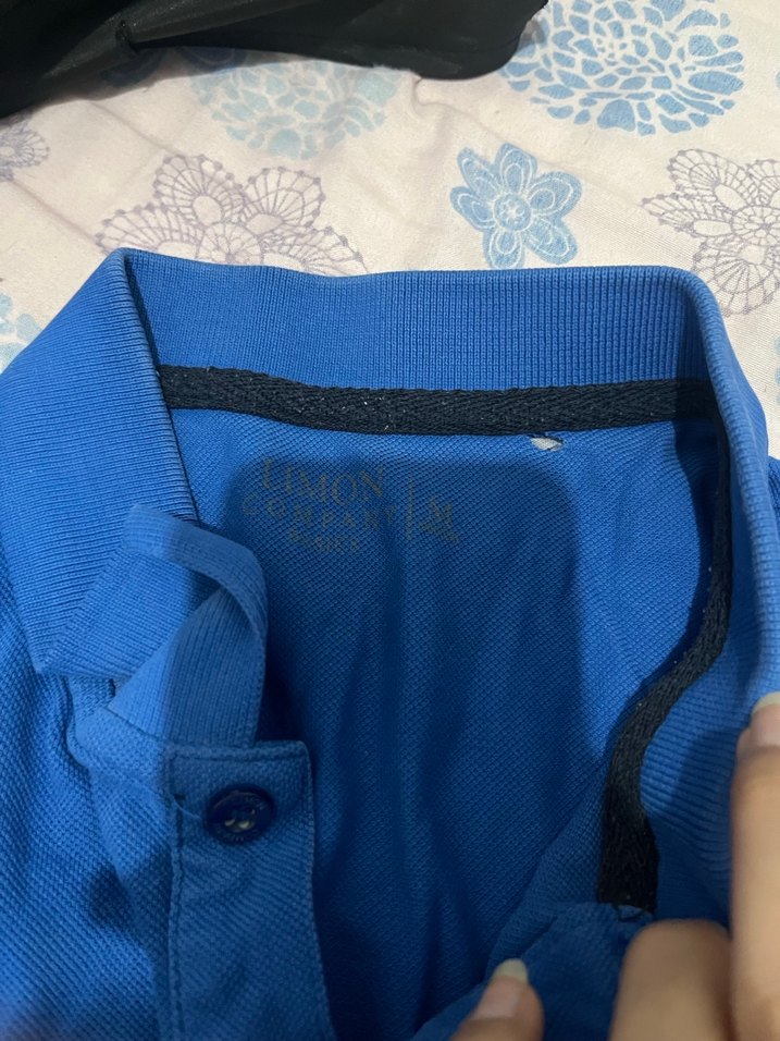 Mavi Kısa Kollu Polo Tişört - Görsel 3