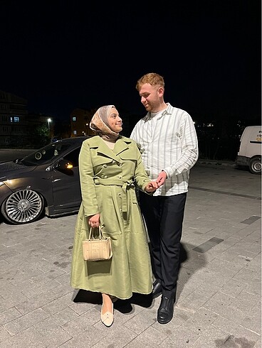 44 Beden Trenç görünümlü etek takım