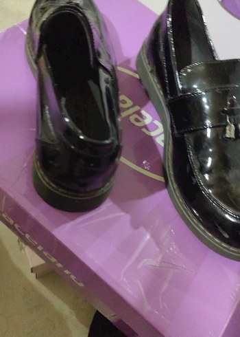 Siyah Rugan Stiletto Topuklu Klasik erkek çocuk Ayakkabı - Görsel 3