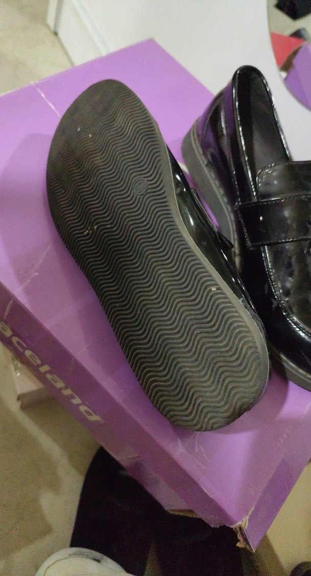 Siyah Rugan Stiletto Topuklu Klasik erkek çocuk Ayakkabı - Görsel 4