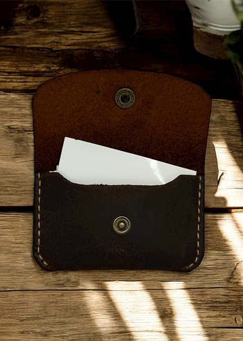 Koyu Kahverengi Vintage Erkek Cüzdanı - Görsel 3