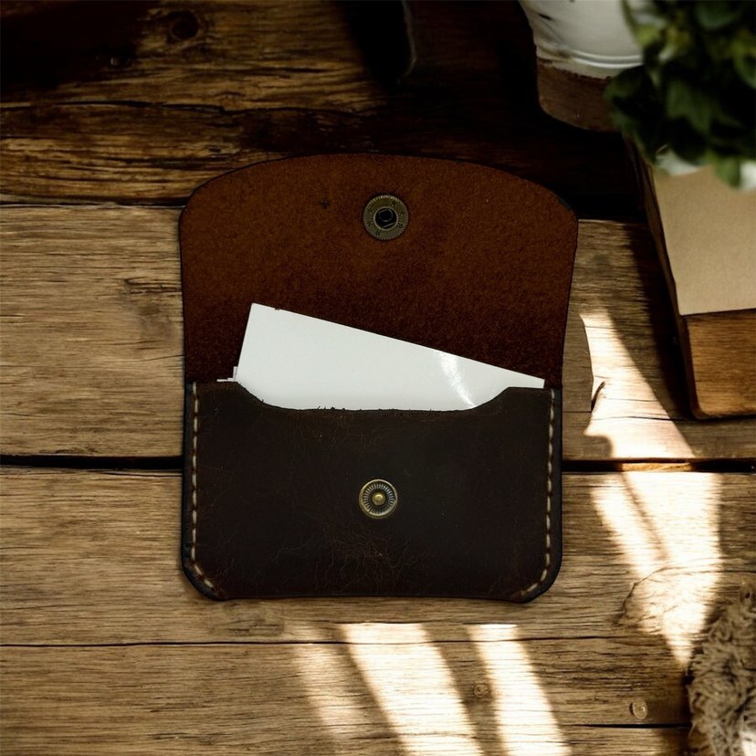 Koyu Kahverengi Vintage Erkek Cüzdanı - Görsel 3