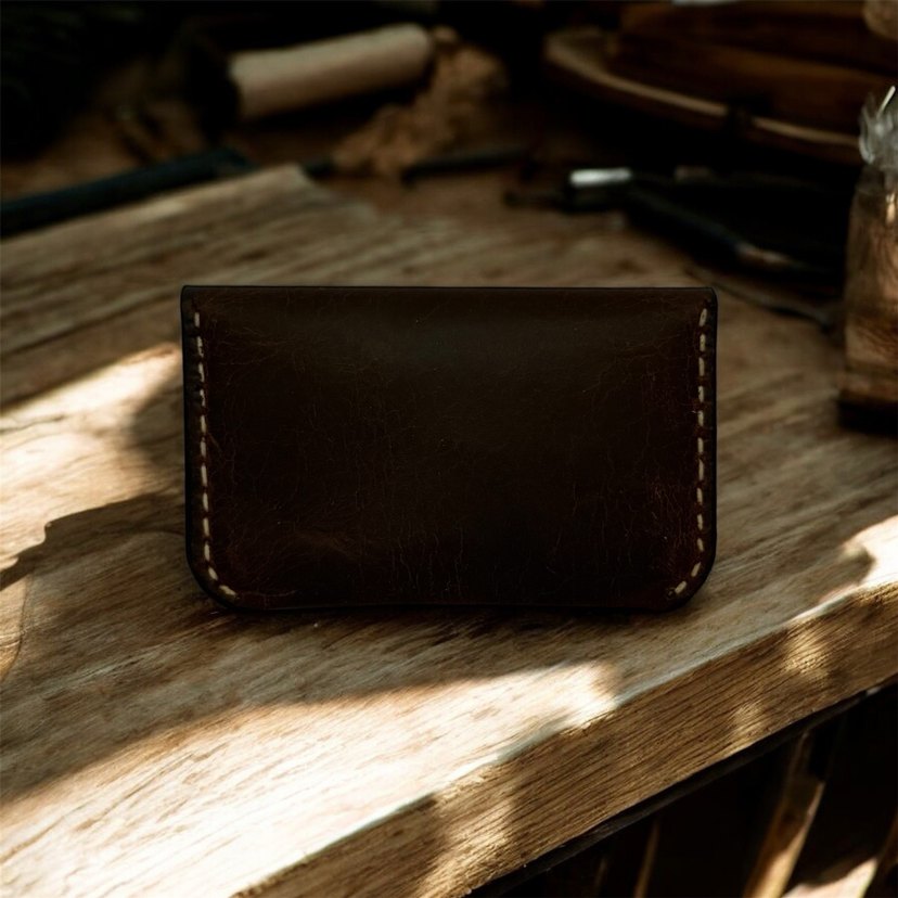 Koyu Kahverengi Vintage Erkek Cüzdanı - Görsel 2