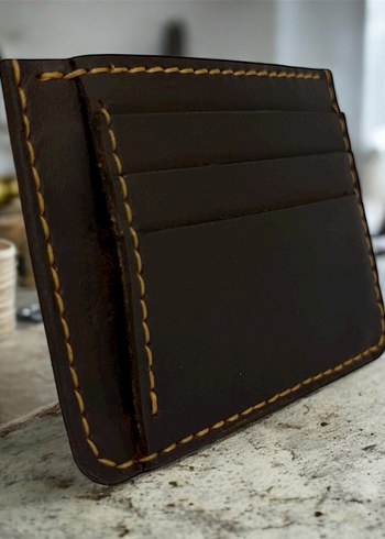 Kahverengi Minimalist Erkek Cüzdanı - Görsel 2