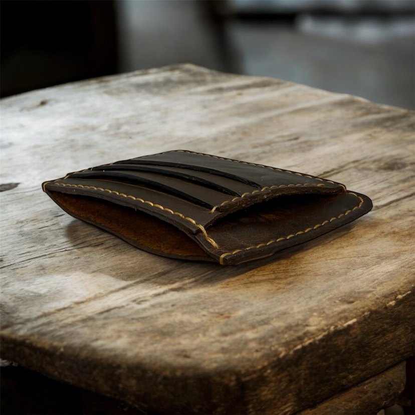 Kahverengi Minimalist Erkek Cüzdanı - Görsel 3