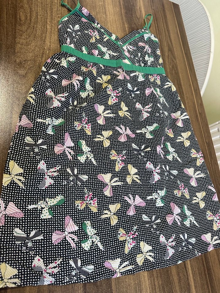 Çok Renkli Desenli Askılı Elbise - Görsel 3