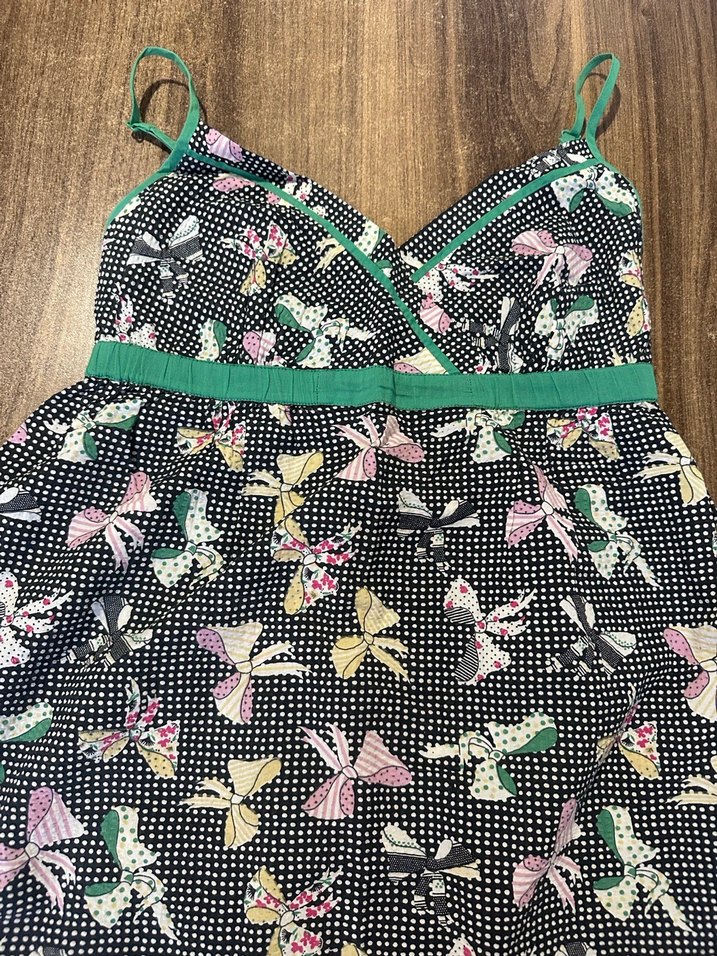 Çok Renkli Desenli Askılı Elbise - Görsel 2